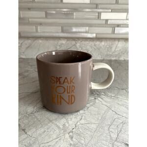 Starbucks "Speak Your Kind" Brown Coffee Mug